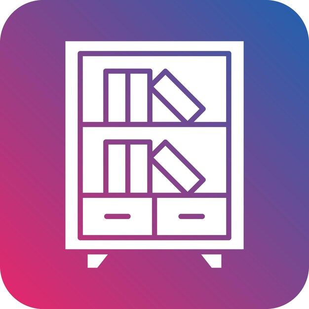 Estilo de icono de estantería de diseño vectorial