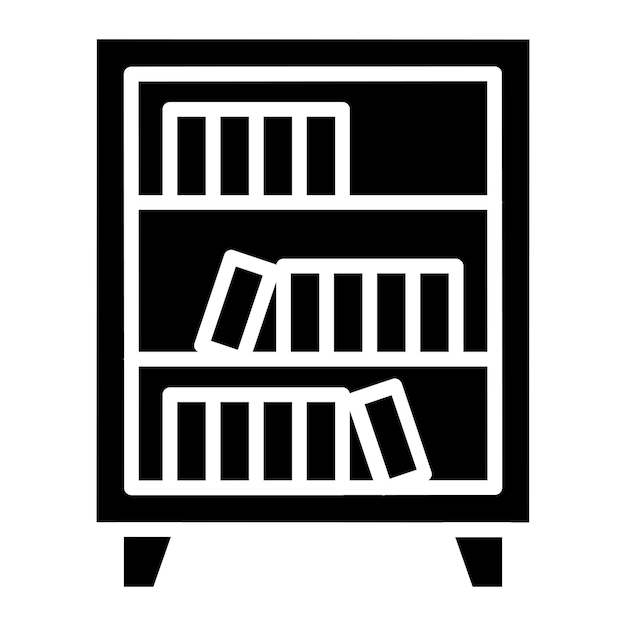 Estilo de icono de estantería de diseño vectorial