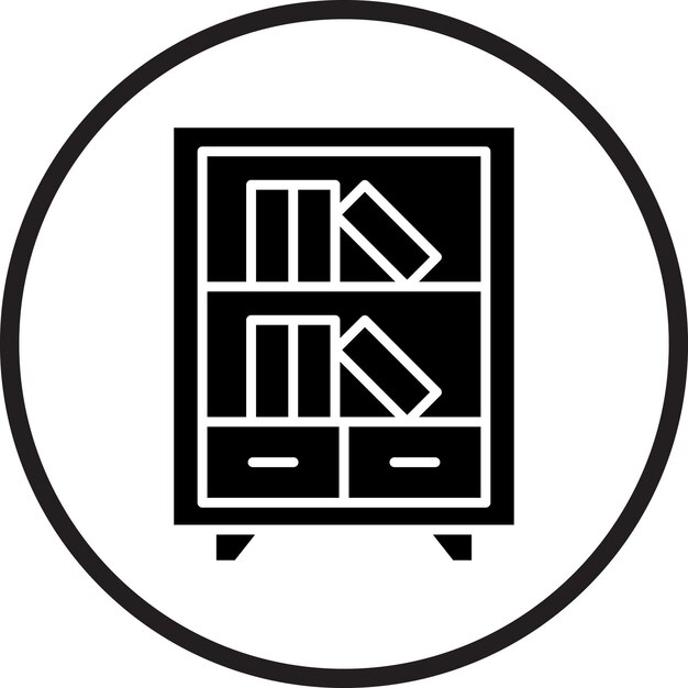 Estilo de icono de estantería de diseño vectorial
