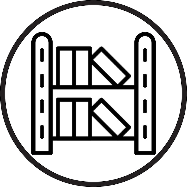 Estilo de icono de estantería de diseño vectorial