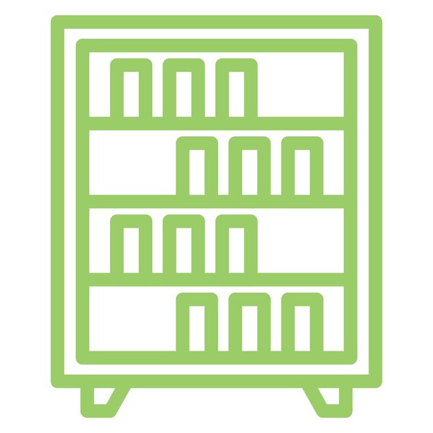 Estilo de icono de estantería de diseño vectorial