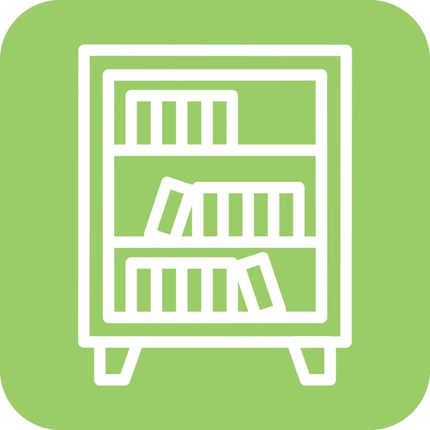 Estilo de icono de estantería de diseño vectorial