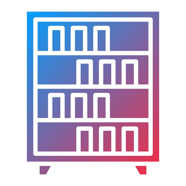 Estilo de icono de estantería de diseño vectorial