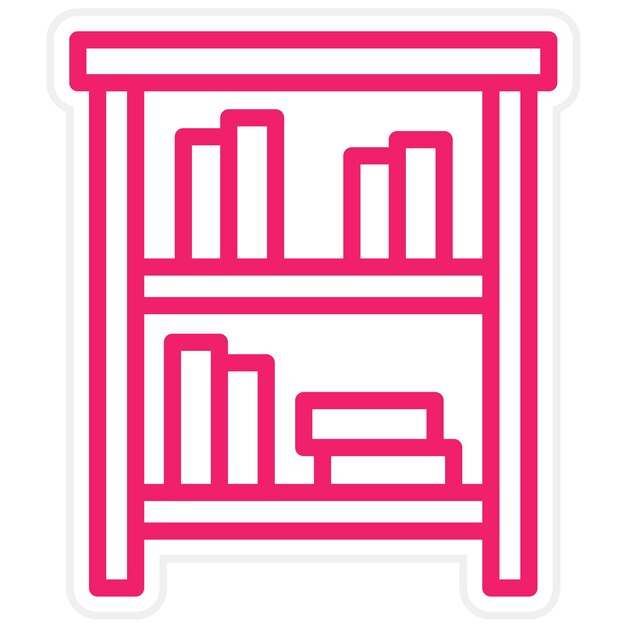Estilo de icono de estantería de diseño vectorial
