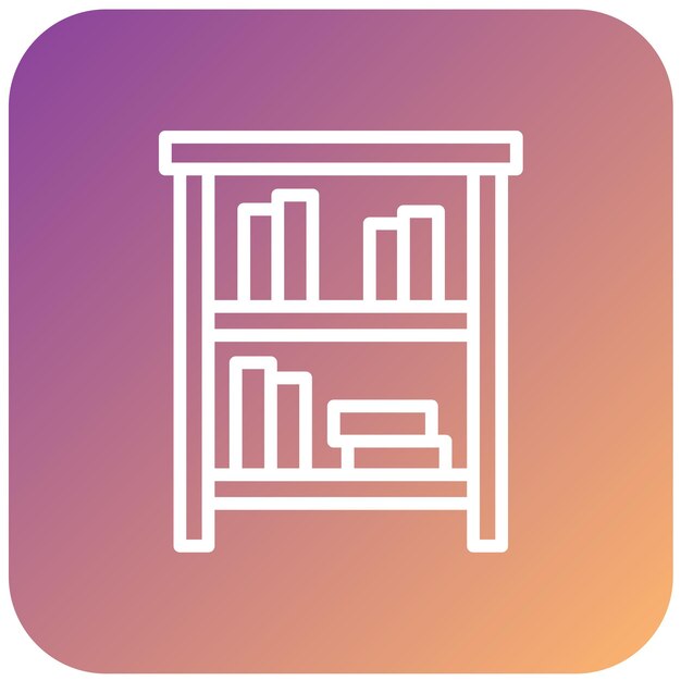 Estilo de icono de estantería de diseño vectorial
