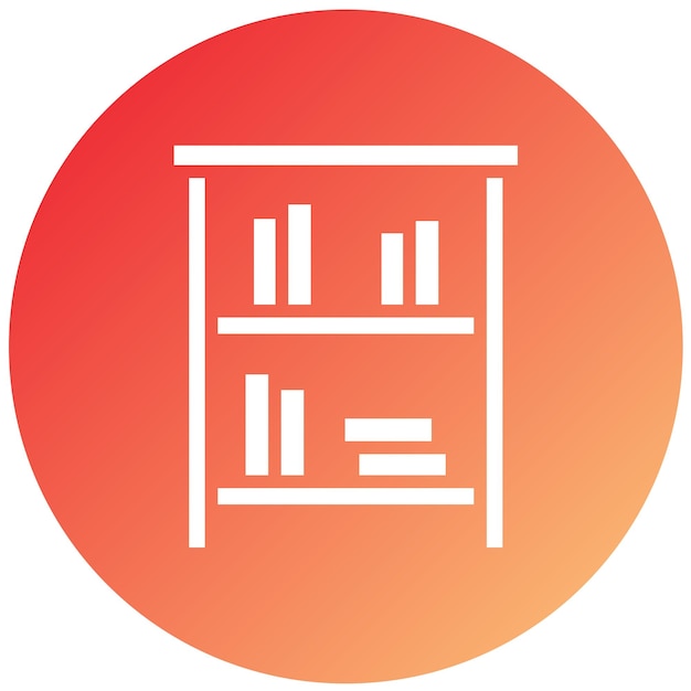 Estilo de icono de estantería de diseño vectorial