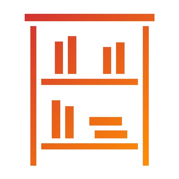 Estilo de icono de estantería de diseño vectorial