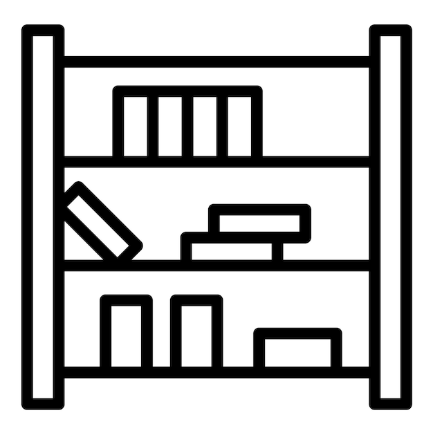 Estilo de icono de estantería de diseño vectorial