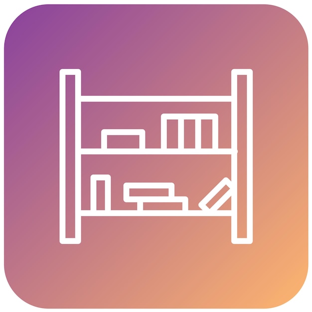 Estilo de icono de estantería de diseño vectorial