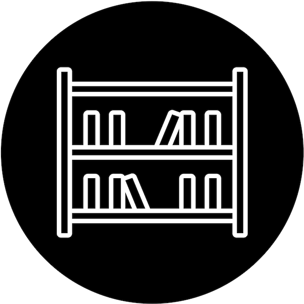 Estilo de icono de estantería de diseño vectorial