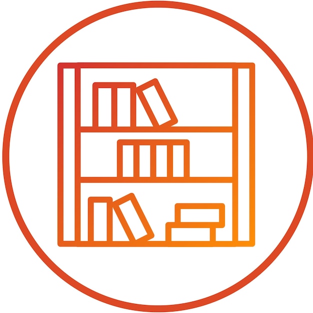 Estilo de icono de estantería de diseño vectorial