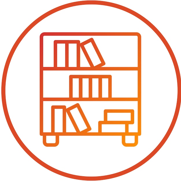 Estilo de icono de estantería de diseño vectorial