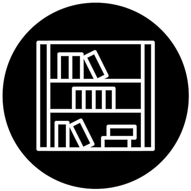Estilo de icono de estantería de diseño vectorial