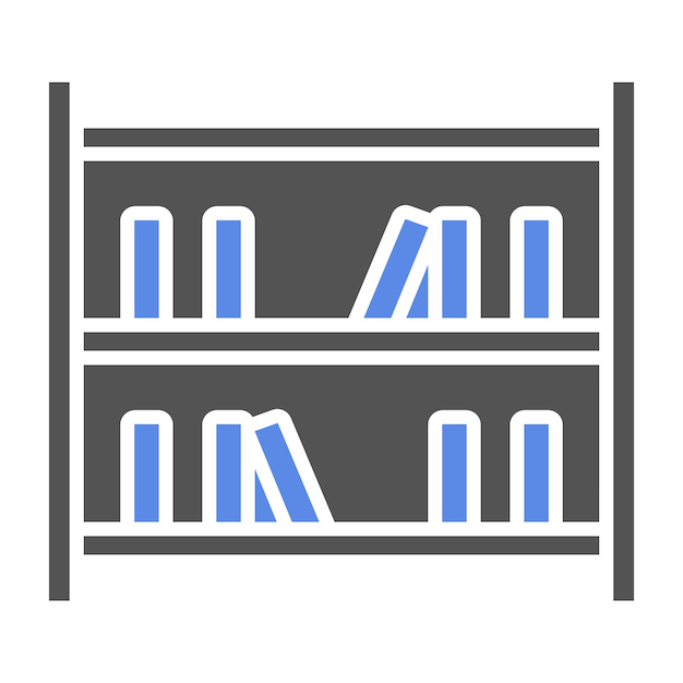 Estilo de icono de estantería de diseño vectorial