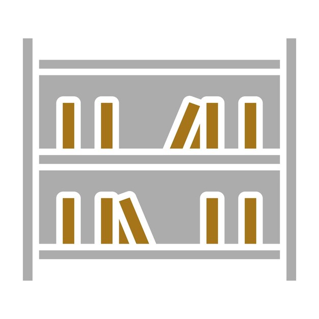 Estilo de icono de estantería de diseño vectorial