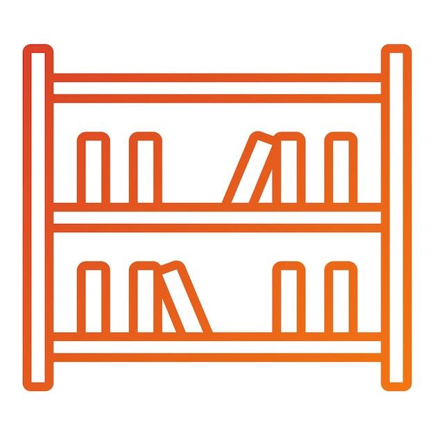 Estilo de icono de estantería de diseño vectorial
