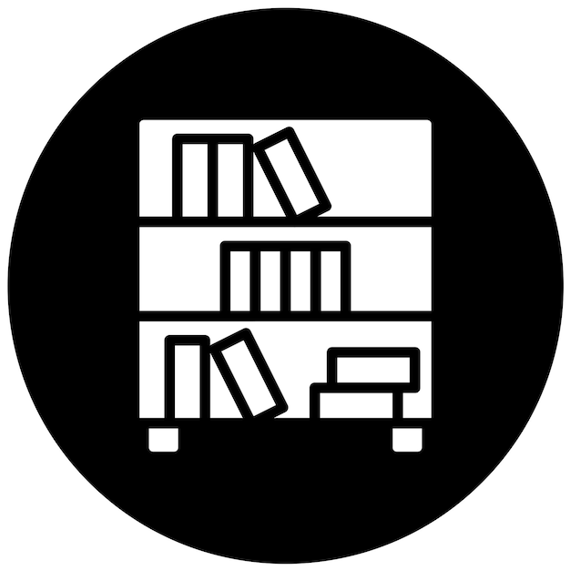 Estilo de icono de estantería de diseño vectorial