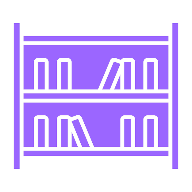 Estilo de icono de estantería de diseño vectorial