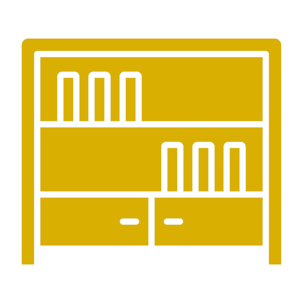 Estilo de icono de estantería de diseño vectorial