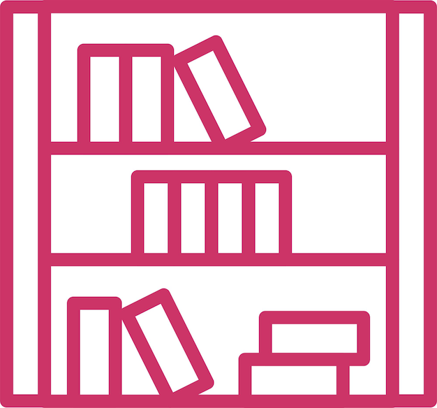 Estilo de icono de estantería de diseño vectorial