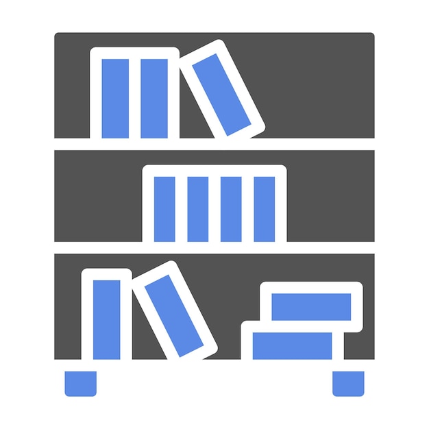 Estilo de icono de estantería de diseño vectorial