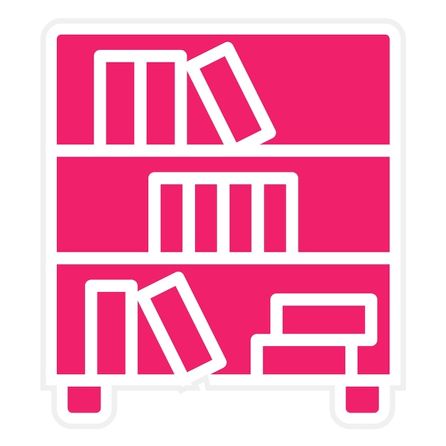 Estilo de icono de estantería de diseño vectorial