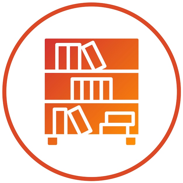 Estilo de icono de estantería de diseño vectorial