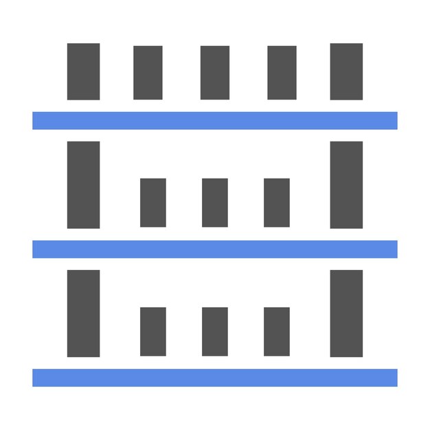 Estilo de icono de estantería industrial de diseño vectorial