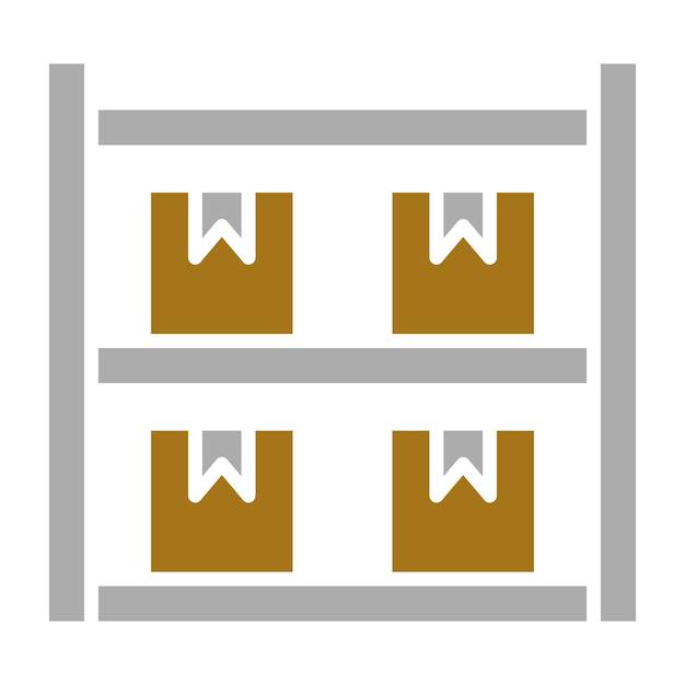 Estilo del icono de las estanterías del paquete