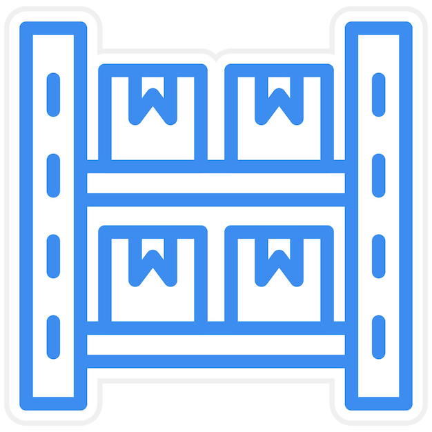Estilo de icono de los estantes de diseño vectorial