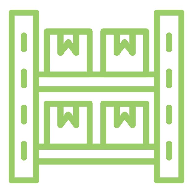 Estilo de icono de los estantes de diseño vectorial