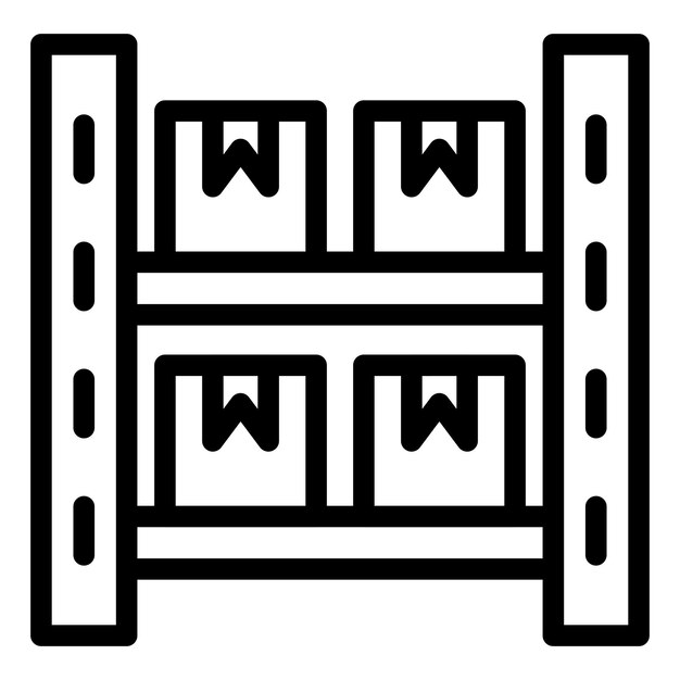 Estilo de icono de los estantes de diseño vectorial