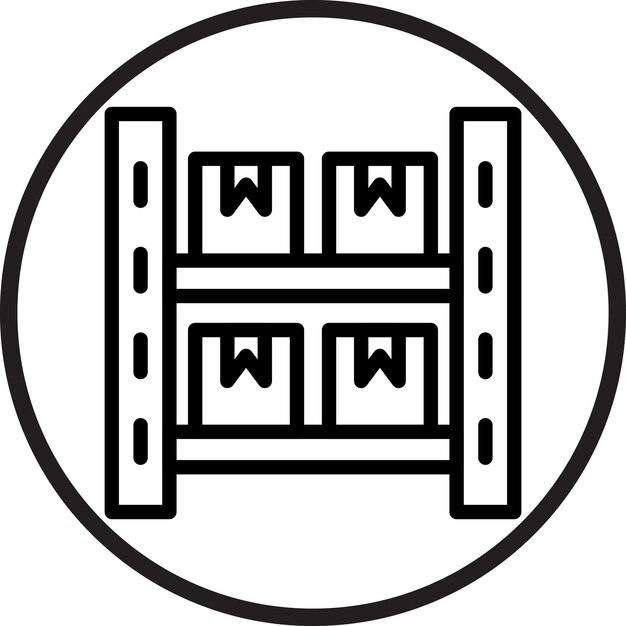 Estilo de icono de los estantes de diseño vectorial