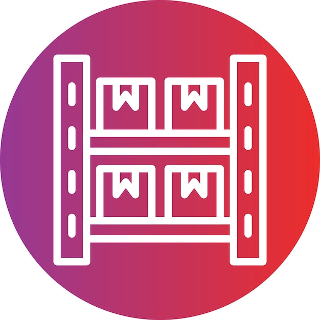 Estilo de icono de los estantes de diseño vectorial