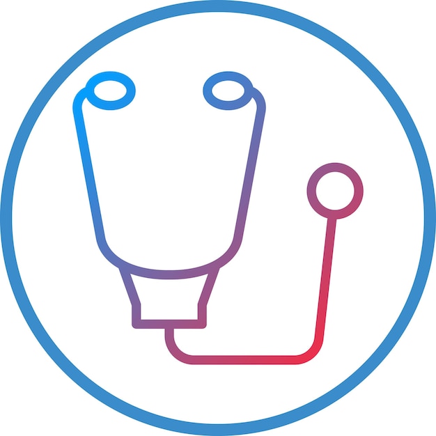 Estilo del icono del estetoscopio de diseño vectorial