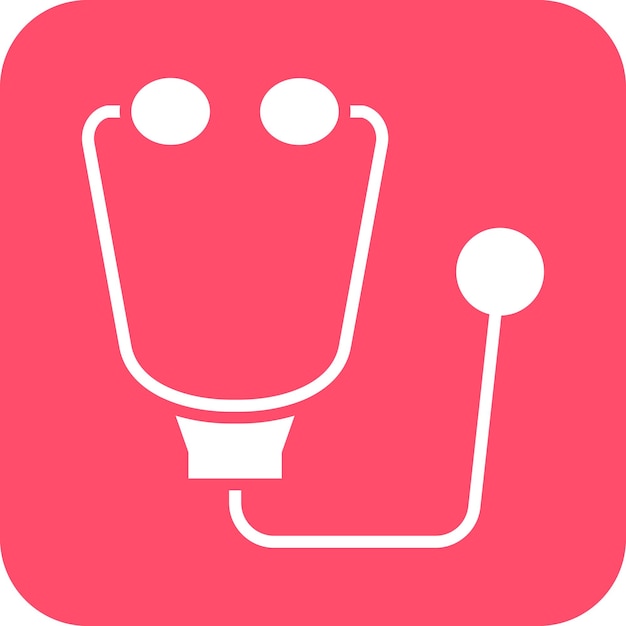 Estilo del icono del estetoscopio de diseño vectorial