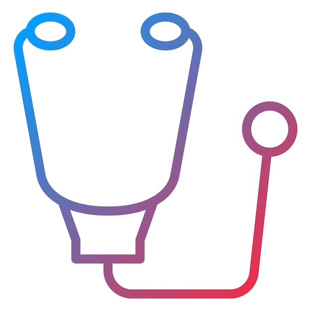 Estilo del icono del estetoscopio de diseño vectorial