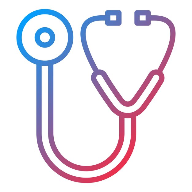 Estilo del icono del estetoscopio de diseño vectorial