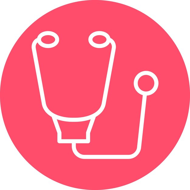 Estilo del icono del estetoscopio de diseño vectorial