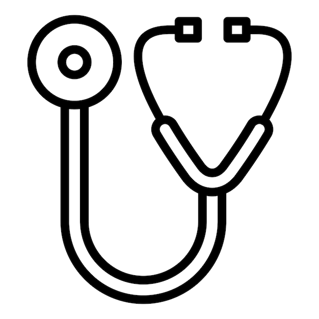 Estilo del icono del estetoscopio de diseño vectorial