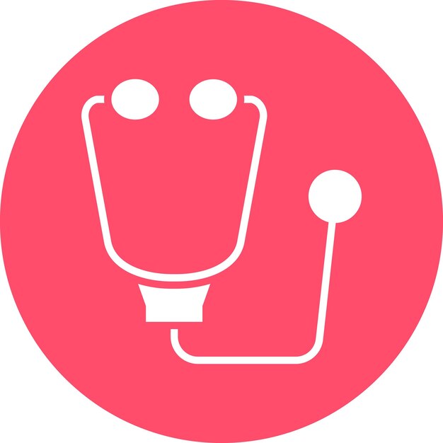 Estilo del icono del estetoscopio de diseño vectorial