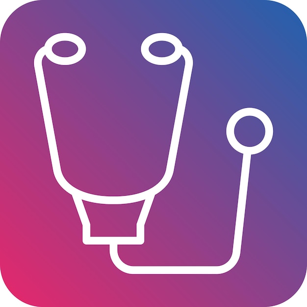 Estilo del icono del estetoscopio de diseño vectorial