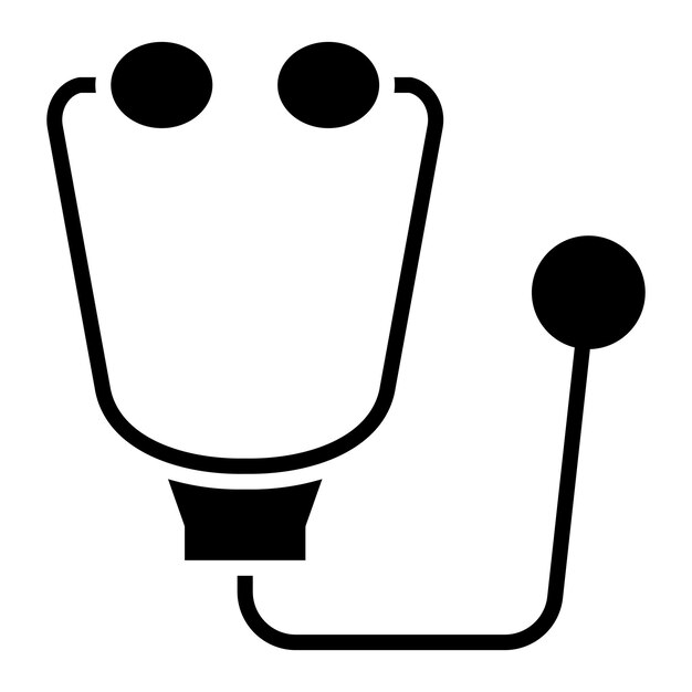 Estilo del icono del estetoscopio de diseño vectorial