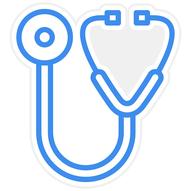 Estilo del icono del estetoscopio de diseño vectorial