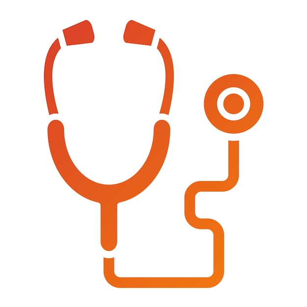 Estilo del icono del estetoscopio de diseño vectorial