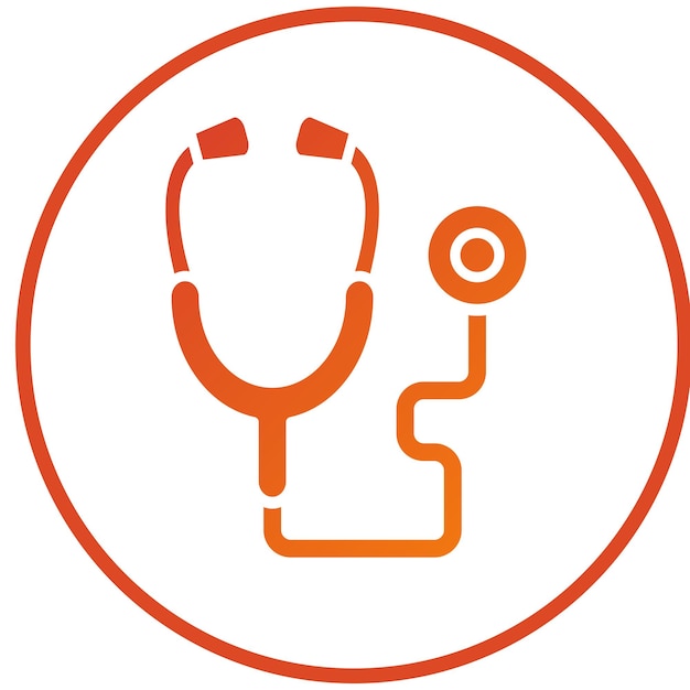 Estilo del icono del estetoscopio de diseño vectorial