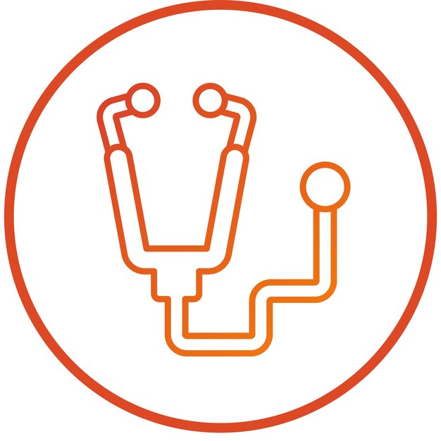 Estilo del icono del estetoscopio de diseño vectorial