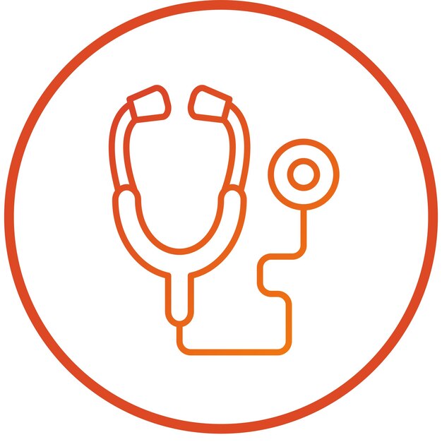 Estilo del icono del estetoscopio de diseño vectorial