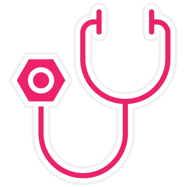 Estilo del icono del estetoscopio de diseño vectorial