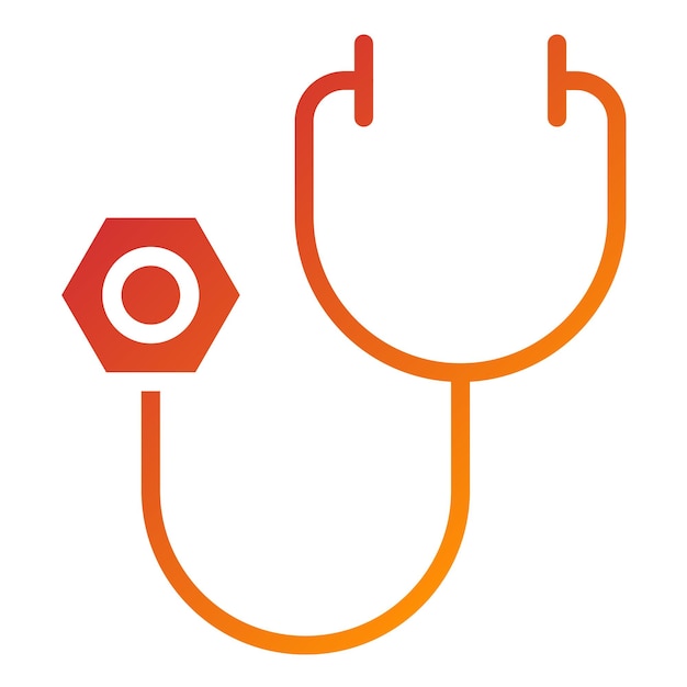 Estilo del icono del estetoscopio de diseño vectorial